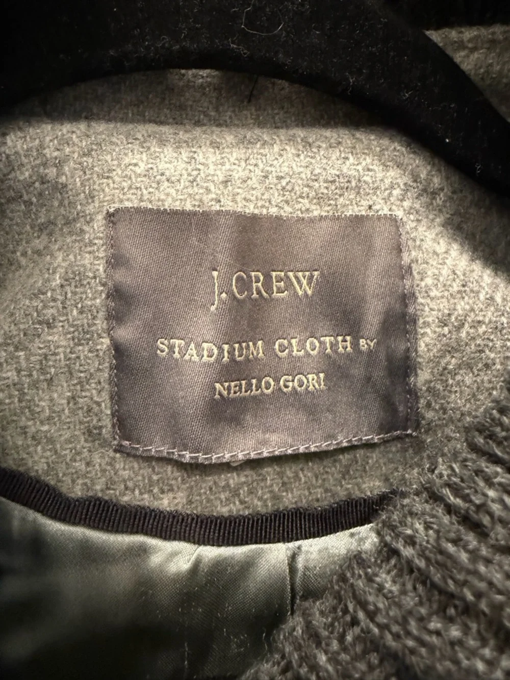 J. Crew Gray Double-Breasted Peacoat with Collar Stadiums Cloth Nello Gori 4 - Picture 6 of 7